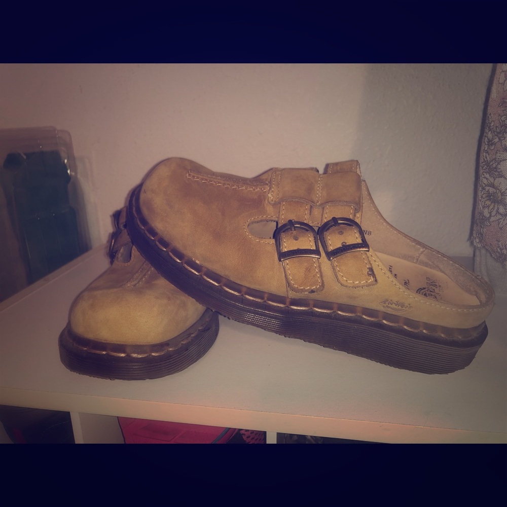 Dr. Martens slide on T strap